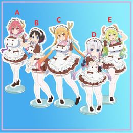 Keychains Anime Stand Miss Kobayashi's Maid Ilulu Kamui Kanna Tooru Acrylic Figure Display Desktop Decoration 15cmKeychains KeychainsKey