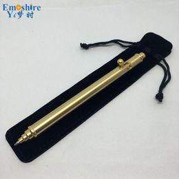 Unique Design Writing Ballpoint Pen Pure Brass Hand-made Gun Style Retractable Ball Pens Gifts Office Accessory P303