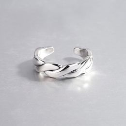 Wedding Rings 925 Sterling Silver Twisted For Women Accessories Ringen Retro Opening Engagement Ring Jewellery Anillos Mujer