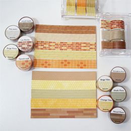 Gift Wrap 10Kinds Cute Wooden Floor Wall Tile Step Landscaping Washi Tape DIY Scrapbooking Base Collage Phone Po Diary DecorationGift GiftGi