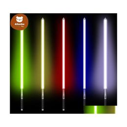 Party Decoration Dhs Lightsaber Toys Metal Handle Heavy Duelling 12 Colour Led Change Volume Force 6 Sound Fons Foc Blaster Laser Swor Dhbpx