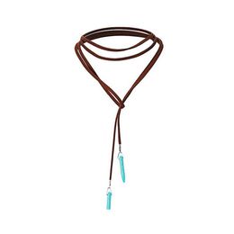 Pendant Necklaces Bohemian Women Choker Feather Bead Brown Leather Chain Necklace Fashion Lady Jewelry Party Gift Drop Delivery Penda Otv3C