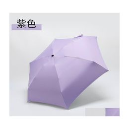 Umbrellas Rainy Day Pocket Umbrella Mini Folding Sun Parasol Foldable Candy Color Traveling Rain Gear 515 Drop Delivery Home Garden Dhtzw