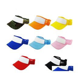 Party Favor Sublimation Diy Blank Hat Thermal Heat Transfer Print Cap Sublimations Blanks Hats Adt Kids Colorblock Mesh Advertising Dhenw