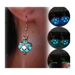 Dangle Chandelier Earrings Luminous Hollow Glowing Stone Drop For Women Charming Design Bohemia Vintage Jewellery Gifts Top Quality D Dhdc4