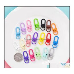 Key Rings Jewellery 20Pcs Colorf Chain Ring Metal Lobster Clasp Clips Bag Car Keychain Diyjewelry Aessories Hooks Hook Up Base Finding Dhgtg
