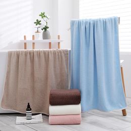 Towel 1pcs Bath Towels Large 70x140cm Coral Fleece Solid Color Face For Adults Good Water Absorption