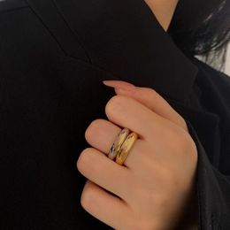 CEE luxury Jewellery Designer rings for woman Band Rings Simple Plain Ring Couple Ring Female Ins Personalised Fashion Ring Finger Buckle Gold silver