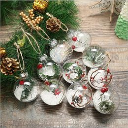 Christmas Decorations 8CM Bauble DIY Gift Decoration Balls Tree Ornament Transparent Personalize Ball