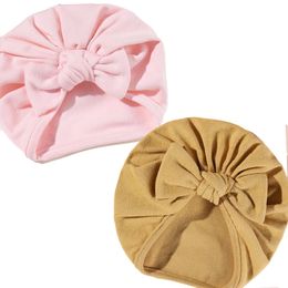 Caps & Hats 0-8 Months Baby Girls Little Bow Beanie Newborn Bowknot Turban Hat Toddlers Cute Boutique Bonnet Infant Headwear Cotton Headwrap