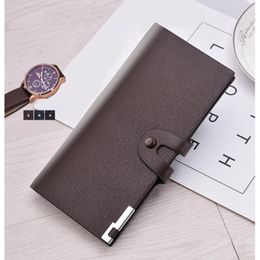 Wallets Men's Long Fashionable Mid-length Suit Bags Soft Leather Trendy Card Comfortable Wallet