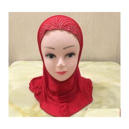 Beanie/Skull Caps With Lace Diamond Inlay Hat Girls Ice Silk Hair Jewellery Green Red Yellow White Pink 7 3Zy Q2 Drop Delivery Fashion Dhgrv