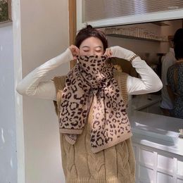 Scarves Leopard Print Cashmere Scarf Women Shawls And Wraps Hijab Blanket Ladies Bufanda Pashmina Neckerchief Long Echarpe 2023Scarves Shel2