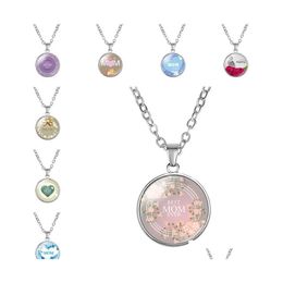 Pendant Necklaces Round Mom Necklace Charm Jewelry High Quality Love Heart For Mother Accessories Party Favors Dhs P379Fa Drop Deliv Dhhgx