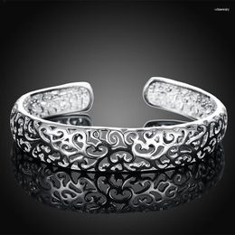 Bangle Female's Plated Bezel Hollow Open Bracelet Men's Stainless Steel Cuban Can Give Fashion JewelryBangleBangle Lars22 Fawn22