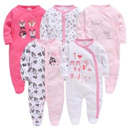 Cartoon Toddler Girls Boy Rompers Roupas Bebe De Cartoon 100%Cotton Newborn Baby Body Suit Baby Pajama Kids Jumpsuit