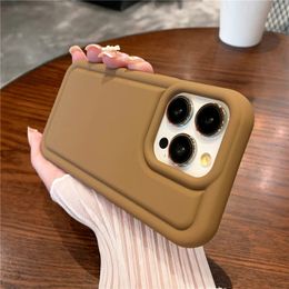 Luxury cases INS Popular Air Cushion Matte Bumper Phone Case for iPhone 14 Pro Max 11 12 13Pro Max Solid Color Silicone Shockproof Soft Cover