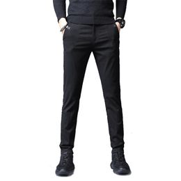 Men's Suits & Blazers Spring Summer Suit Pants For Men Loose Dress Classic Straight Formal Mens Business Thin Linen TrousersMen's