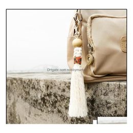 Key Rings Jewelry Diy Weave Tassel Bag Hangs Handmade Knot Beads Keychain Fashion Will And Sandy Drop Delivery 2021 Bhkfe Dhzxn