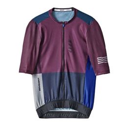 Racing Jackets Men's Professional Cycling Jersey Shirt Moisture Wicking Breathable Full Zip Slim Fit Summer Short Sleeve TopRacing