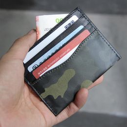 Wallets Mini Men's Pu Leather Wallet Army Camouflage Bank ID Cash Holder Slim Coin Purse Small Bags Gift For Men Boys