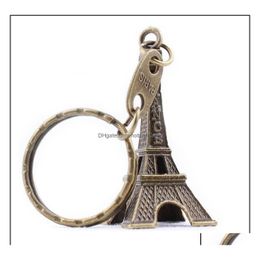 Key Rings Jewelry Vintage Eiffel Tower Keychain Pendant Keyring Retro Classic Wedding Favors Party Gifts Drop Delivery 2021 Gykha Dhw4K