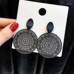 Stud Earrings Delysia King 2023 Trendy Black Circle Ear Ring Women Geometric Freshness Beauty Designer EarringsStud Effi22