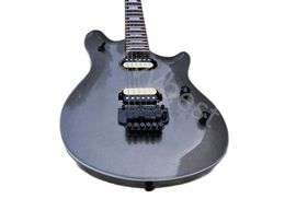 Lvybest Grey Electric Guitar with 2H Pickups Rosewood Fretboard Black Hardware Offering Customized Services