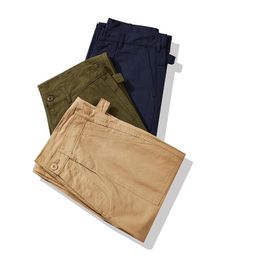 Men's Pants Japanese Retro Military Uniform Overalls Mid Straight Long Cargo Men Fashion Casual Streetwear Trousers