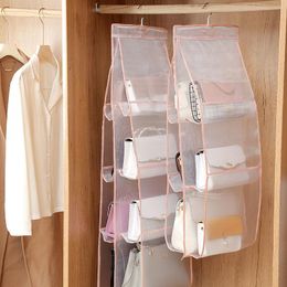 Storage Boxes & Bins 4/6/8 Pocket Hanging Handbag Holder Wardrobe Closets Transparent Bag Organiser For Closet