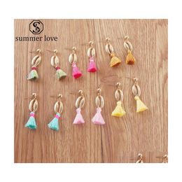 Dangle Chandelier Bohemian Tassel Earrings For Women Girls Gold Shell Stud Diverse Statement Party Jewellery Wholesale Z Drop Deliver Dhsz7