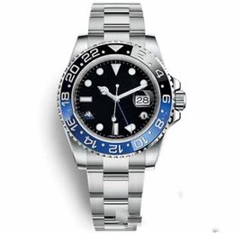 high quality Master Ceramic Bezel Mens Watch Glide Lock Clasp Strap Automatic Blue Black Watch Sports Crown Watch Wristwatch Orolo238N