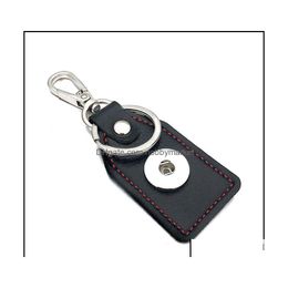 Key Rings Jewellery Top 036 Fashion Really Genuine Leather Chains 18Mm Snap Button Keychain For Men Women 7 Colours Drop Delivery 2021 Dh8Gc