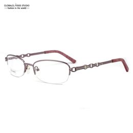 Sunglasses Frames Fashion Design Style Very Beautiful Light Pink Women Half Frame Glasses Optical Eyeglasses Eyewear DTB330803