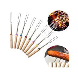 Bbq Tools Zubehör Ups 24 Stunden Edelstahl Marshmallow-Bratstäbe Ausziehbarer Bräter Telesco Drop Delivery Home Garden Dhyyn