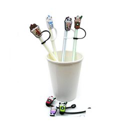 Drinking Straws Beer Bottle Pearl Milk Tea Soft Rubber St Topper Accessories Er Charms Reusable Splash Proof Dust Plug Deco Homefavor Dhz21