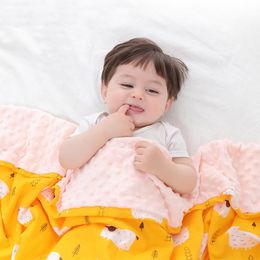 Blankets Baby Spring And Summer Coral Velvet Children Air Conditioning Peas Blanket & Swaddling