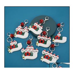 Key Rings Jewelry 2021 Fashion Keychain Christmas Tree Pendant Soft Plastic Mask Small Snowman Gift Drop Delivery Z1Vyu Dhrfu