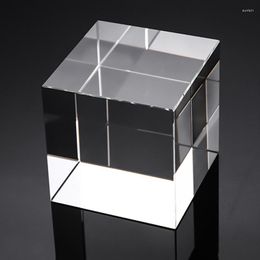 Decorative Figurines 1 PC No Air Bubble High Quality K9 Optical Crystal Cube Block For Lasering DIY Paperweight Home Decoration