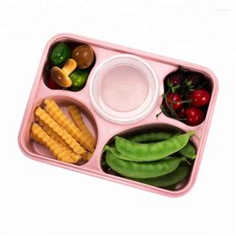 Dinnerware Sets Lunch Box With Compartment Picnic Container Kid's Outdoor Camping Carrier Japanese Microwave Lunchbox