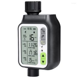 Watering Equipments Rain Sensor Hose Timer With 3 Separate Programs Automatic Garden System Large LCD Screen