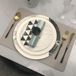 Plates Golden Stroke Ceramic Plate Set Marble Texture Fruit Salad Western Steak Dishes Dining Table Decoration Tableware Sets