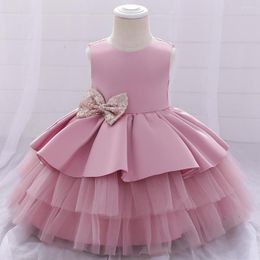 Girl Dresses 2023 Luxury Elegant Vestidos Baby Girls Dress 1st Birthday Party Wedding For Princess Evening Kid Clothes