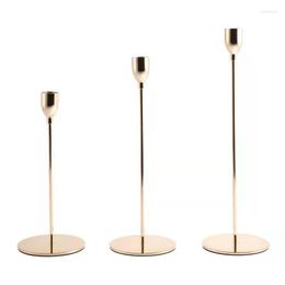 Candle Holders Iron Holder Set Of 3 Suitable For 3/4 Inch Thick Decorative Candlestick Dinning Party Wedding