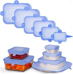 Bowls Silicone Lids For Storage Round Rectangle Covers Flexible Container Microwave Dishwasher Use Safe