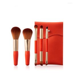 Makeup Brushes FEIYAN Travel Eco-friendly Wooden Double Sided Easy-taken Mini Brush Set