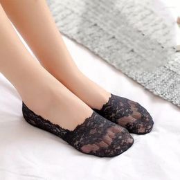 Women Socks 3pair Lace With Print Ankle Feet Cute Summer Woman Slippers Short Invisible Cotton Transparent Boots Cool Tines For Girls