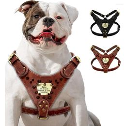 Dog Collars Durable Harness Personalised Dogs Vest For Medium Large Training Show Party With Anti-lost Tag Nameplate Handle