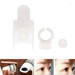 False Eyelashes 3pcs/set Eyelash Extension Glue Ring Adhesive Pallet Holder Makeup Set