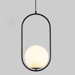 Pendant Lamps Glass Lampshade Lights Kitchen Island Dining Room Bedside Hanging For Ceiling Modern Suspension Chandelier